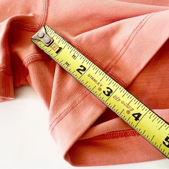 Outdoor Voices Tech Sweat Biker Shorts in Heathered Orange Peach - Picture 14 of 16